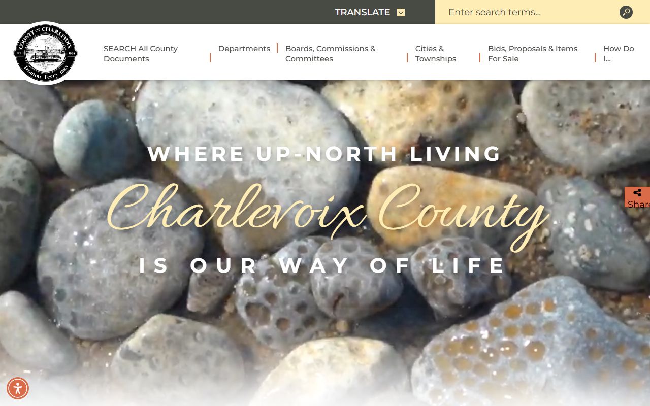 Charlevoix County website for 24 hour booking and sheriff contact information