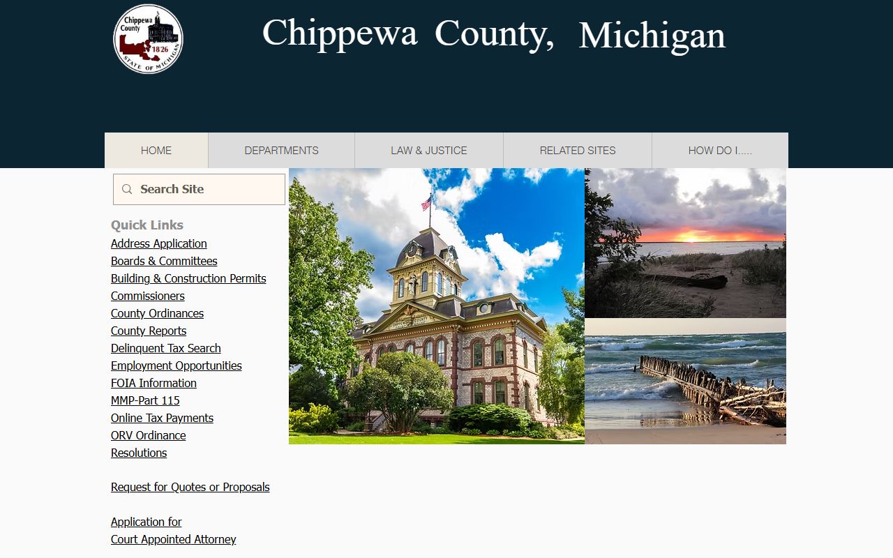 Chippewa County government website for 24 hour booking and sheriff contact