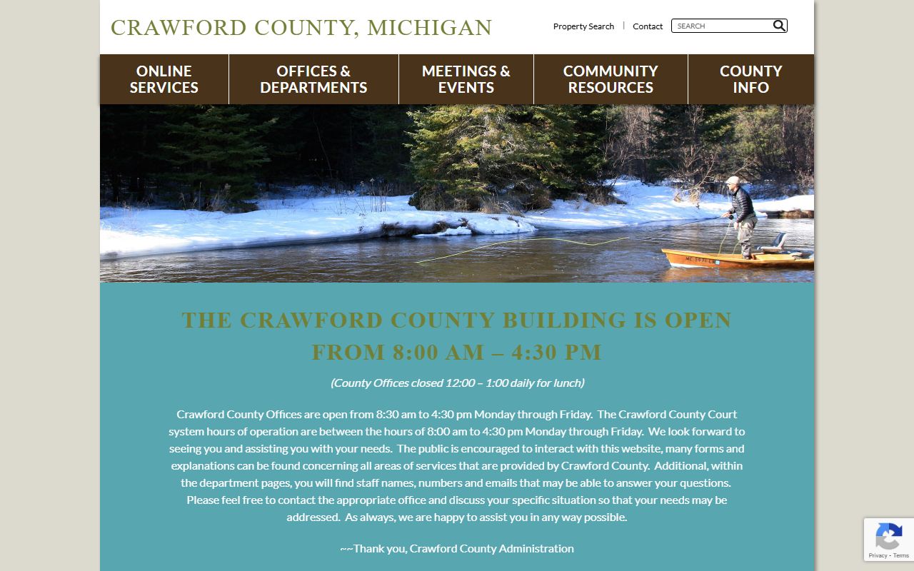 Crawford County government website for 24 hour booking information