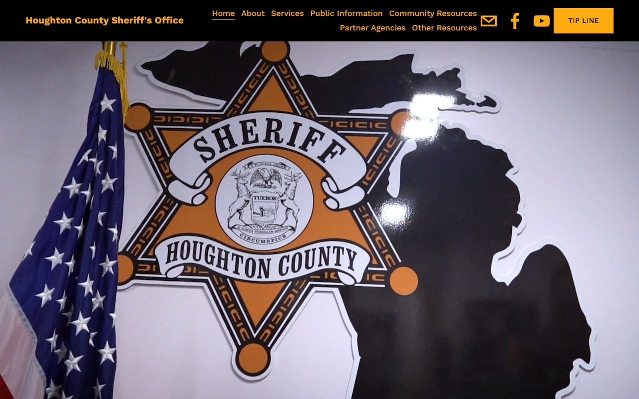 Houghton County Sheriff website for 24 hour booking searches
