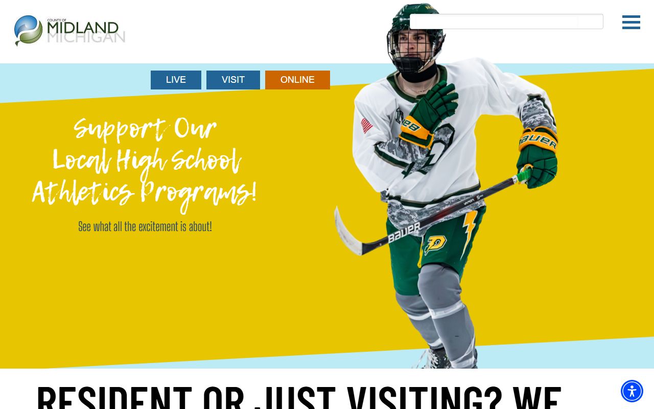 Midland County government website for 24 hour booking resources