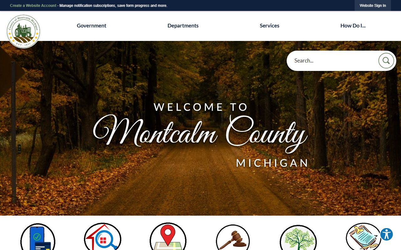 Montcalm County government website for 24 hour booking record searches