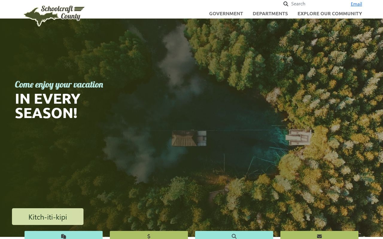 Schoolcraft County government website for 24 hour booking record access