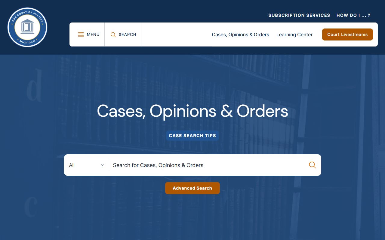 Michigan MiCOURT case search portal for booking and arrest records