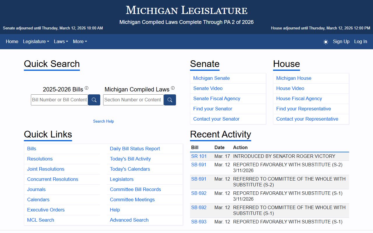 Michigan Legislature MCL search for 24 hour booking statutes